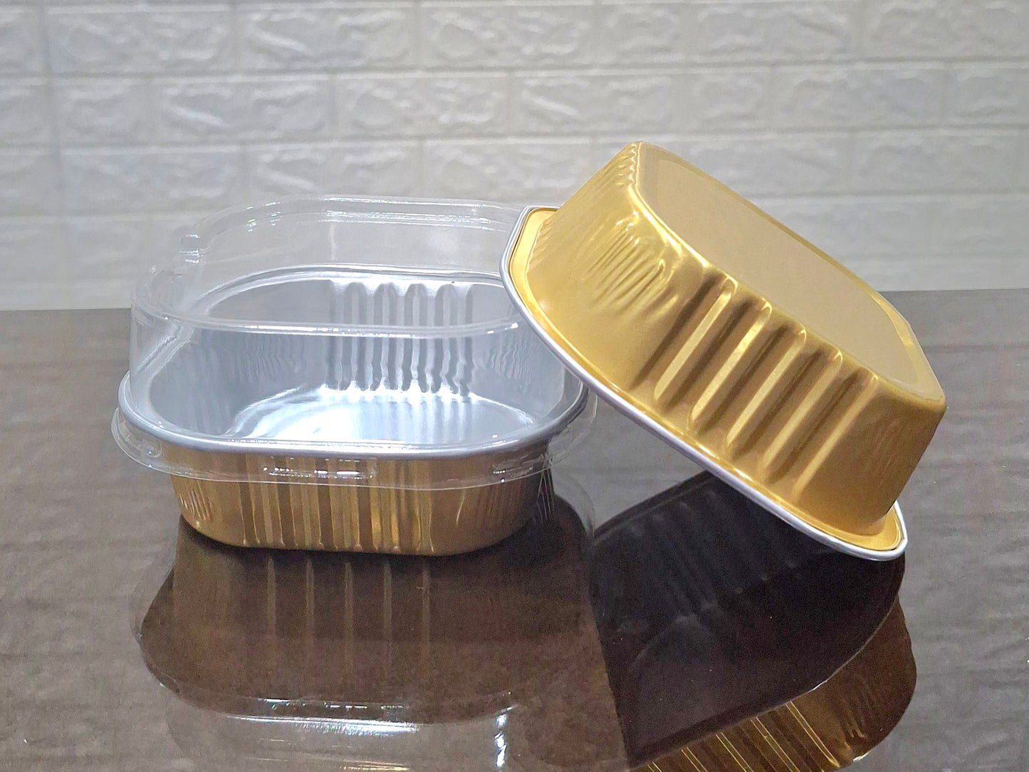 Aluminium Brownie Square With Lid( Pack of 50 Pc)