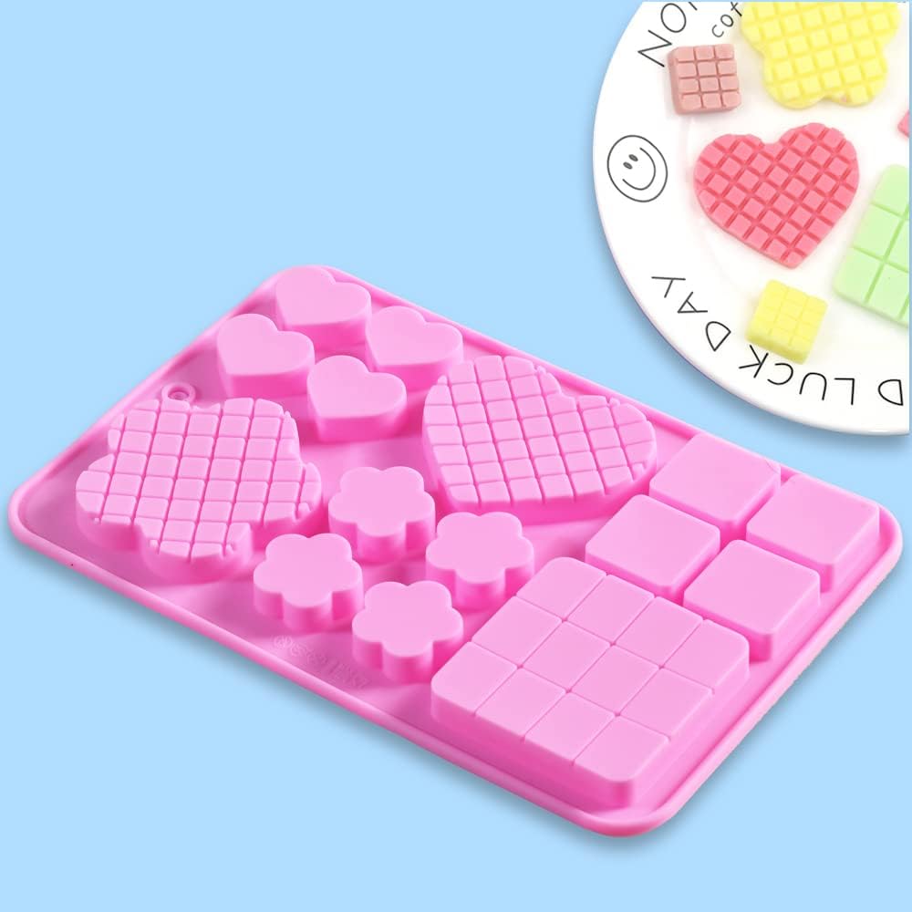 Heart & Flower Shape Molds for Making Chocolate, Candy