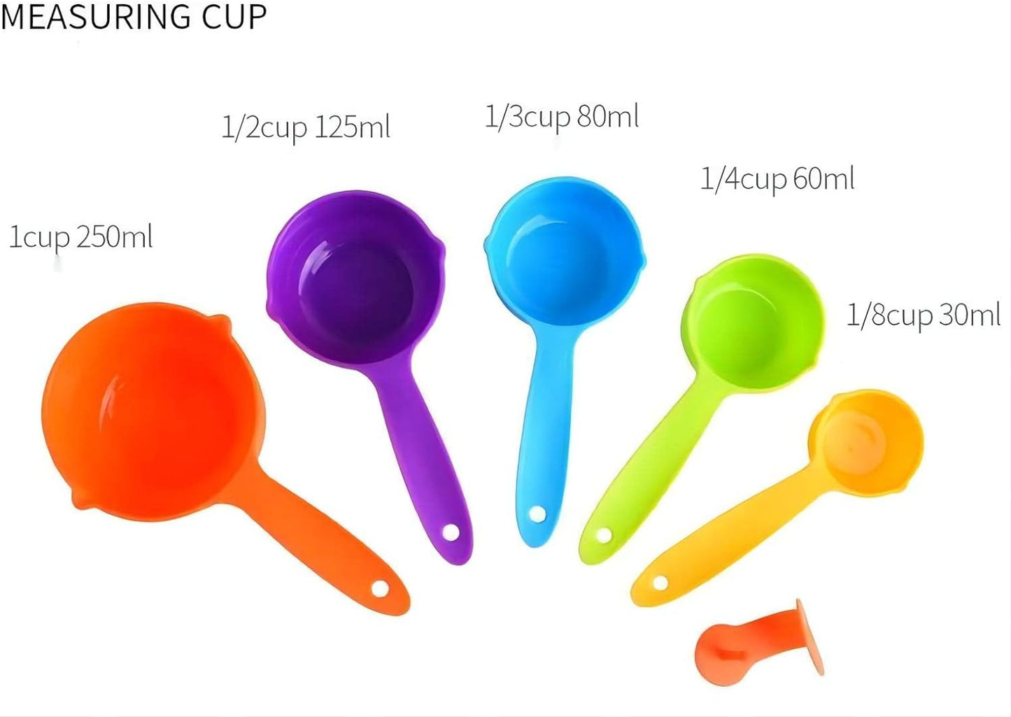 Plastic Measuring Cups and Spoons Set 10 Pieces