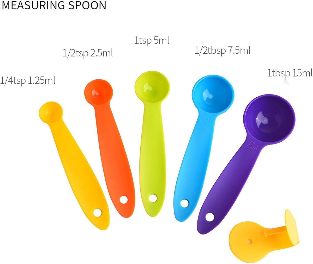 Plastic Measuring Cups and Spoons Set 10 Pieces
