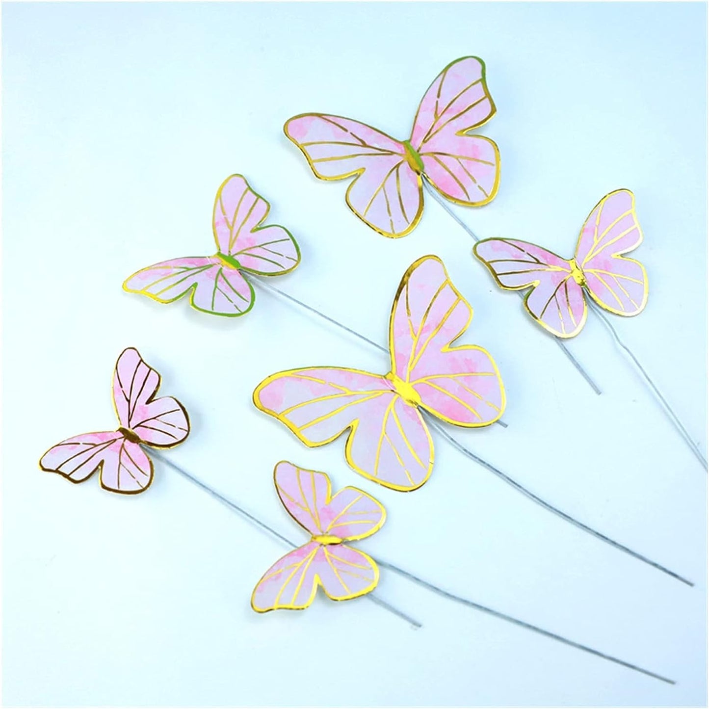 3 D Imported Paper Butterfly with Back Girl Cake Topper