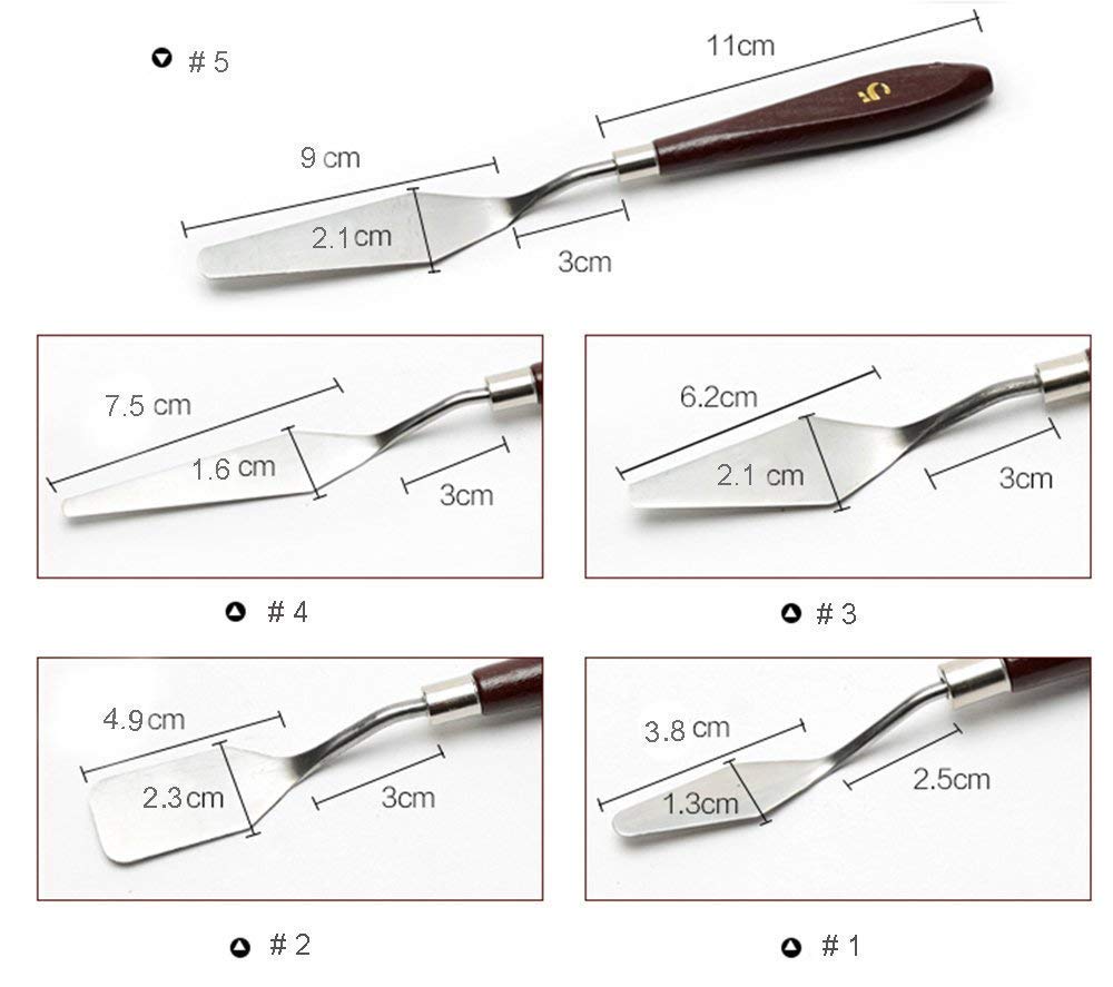 Stainless Steel Palette Knife Set of 5 Piece