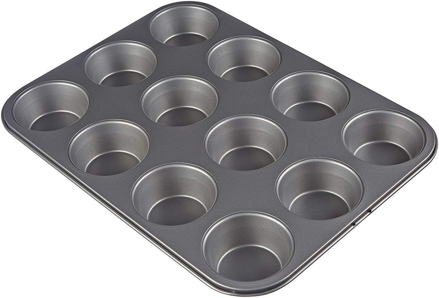 12 Cups Non Stick Muffin Baking Tray (Big) (Black)