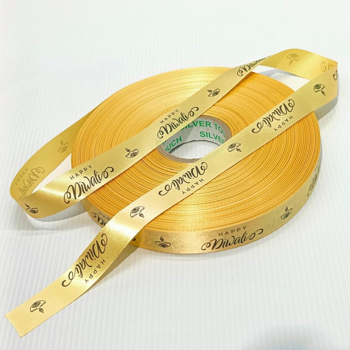 Happy Diwali Printed Decorative Satin Ribbon