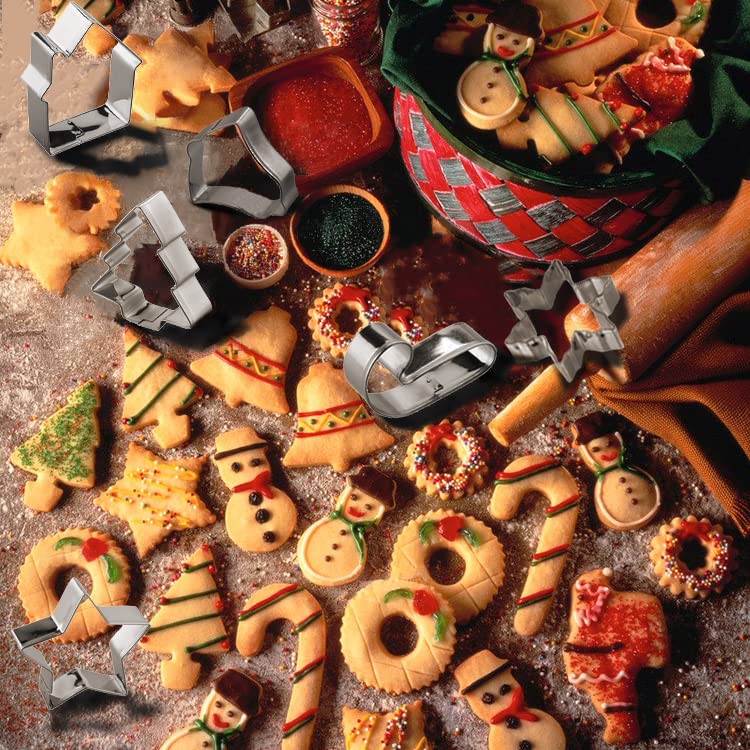 Stainless Steel Christmas Cookie Cutter Set