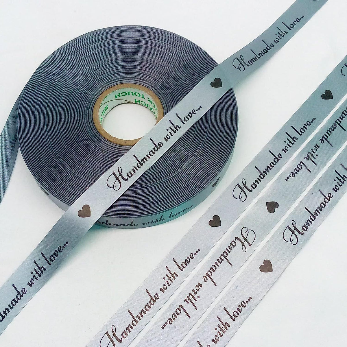 Beautiful Handmade with Love Print Satin Ribbon
