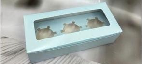 Pastel Color 3 Cavity Cupcake Box