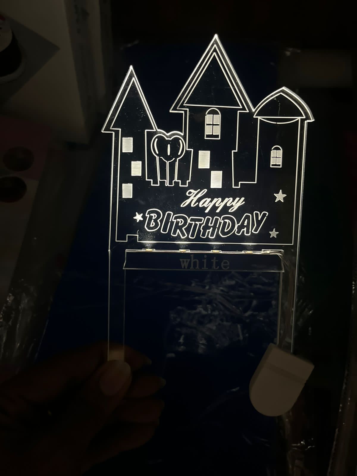 Happy Birthday LED Cake Topper