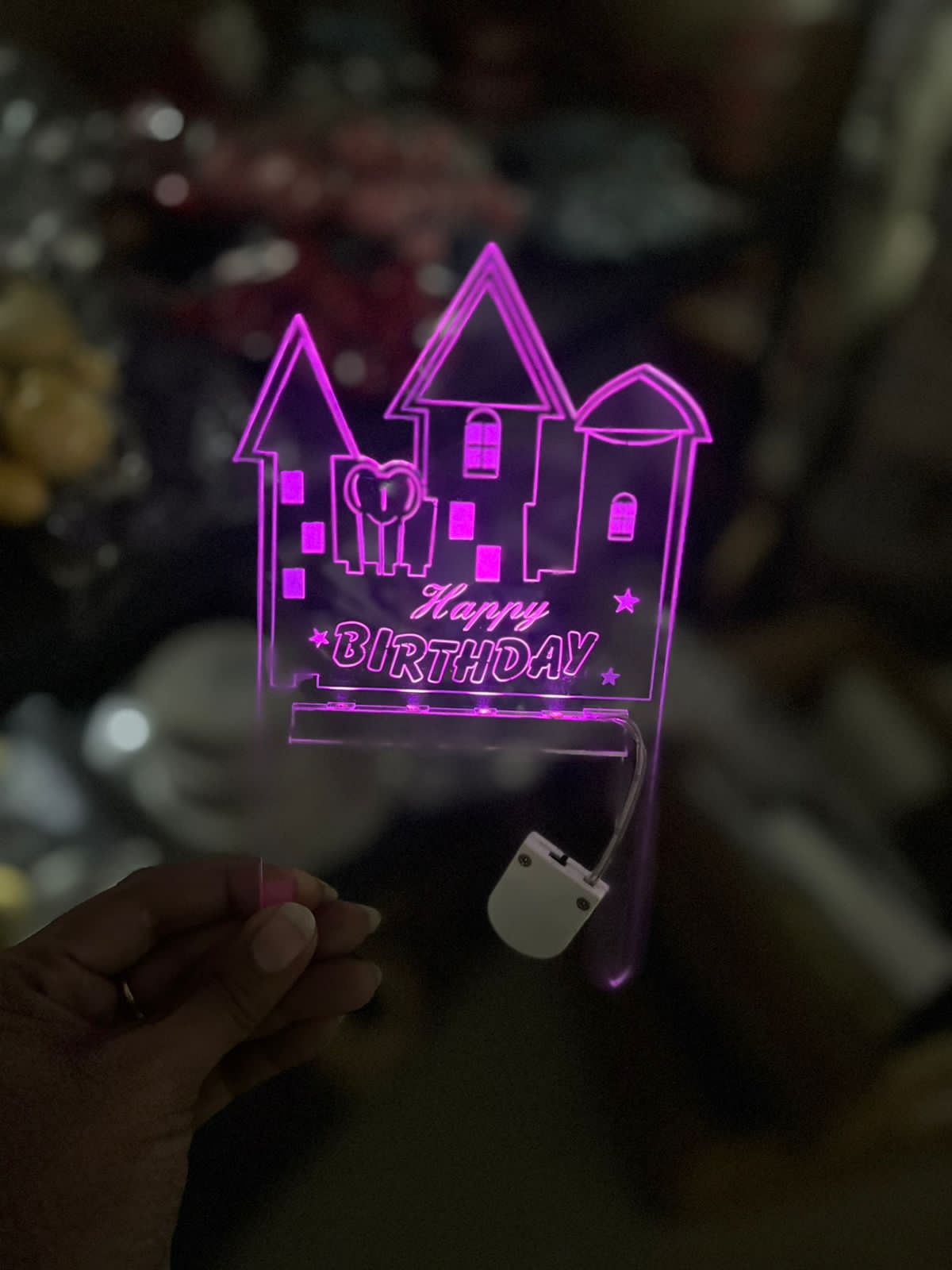 Happy Birthday LED Cake Topper