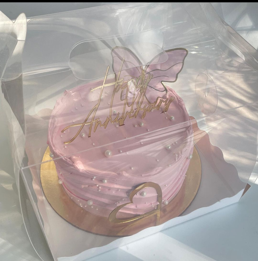 New Transparent Half Kg Cake Box(Pack of 5 pc)