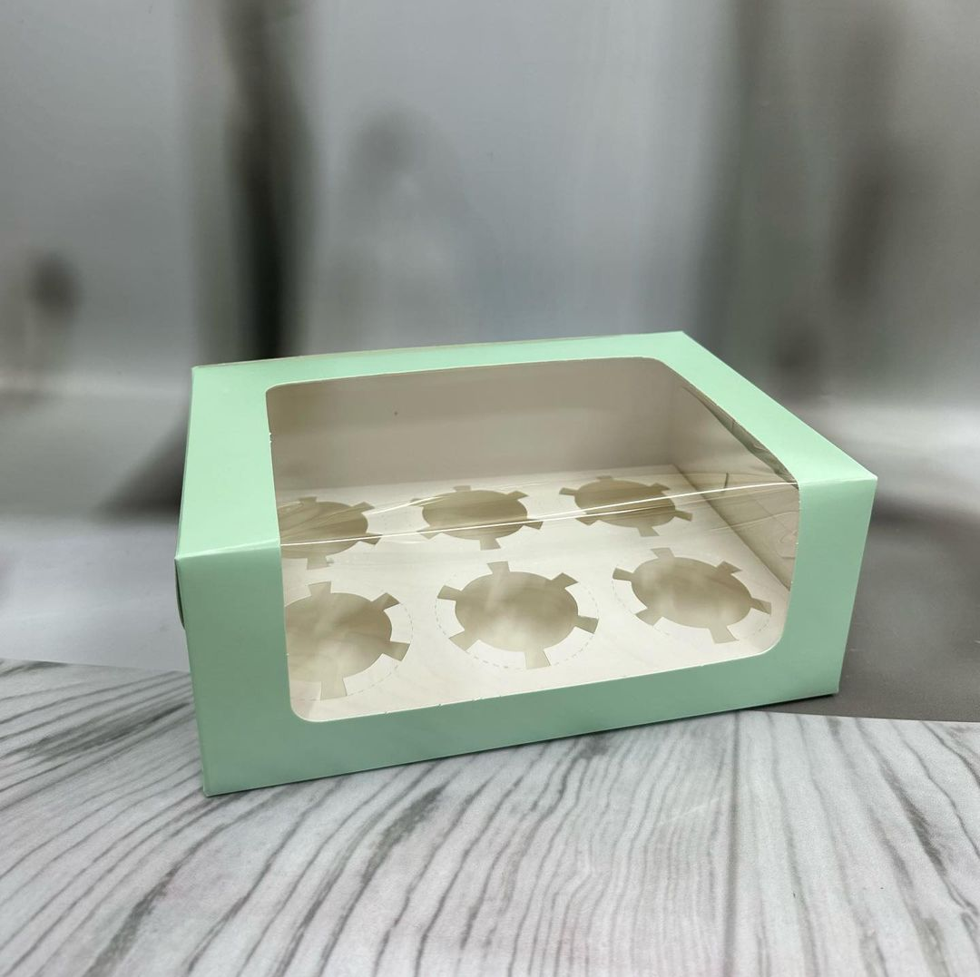 6 Cavity Cupcake Box (Pack of 5 )