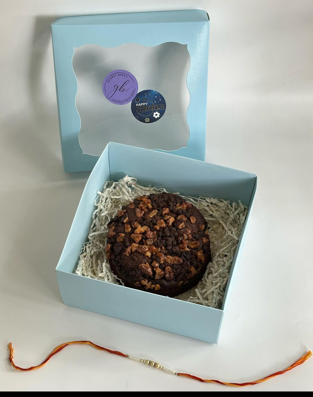 Beautiful Blue Window Cake Box