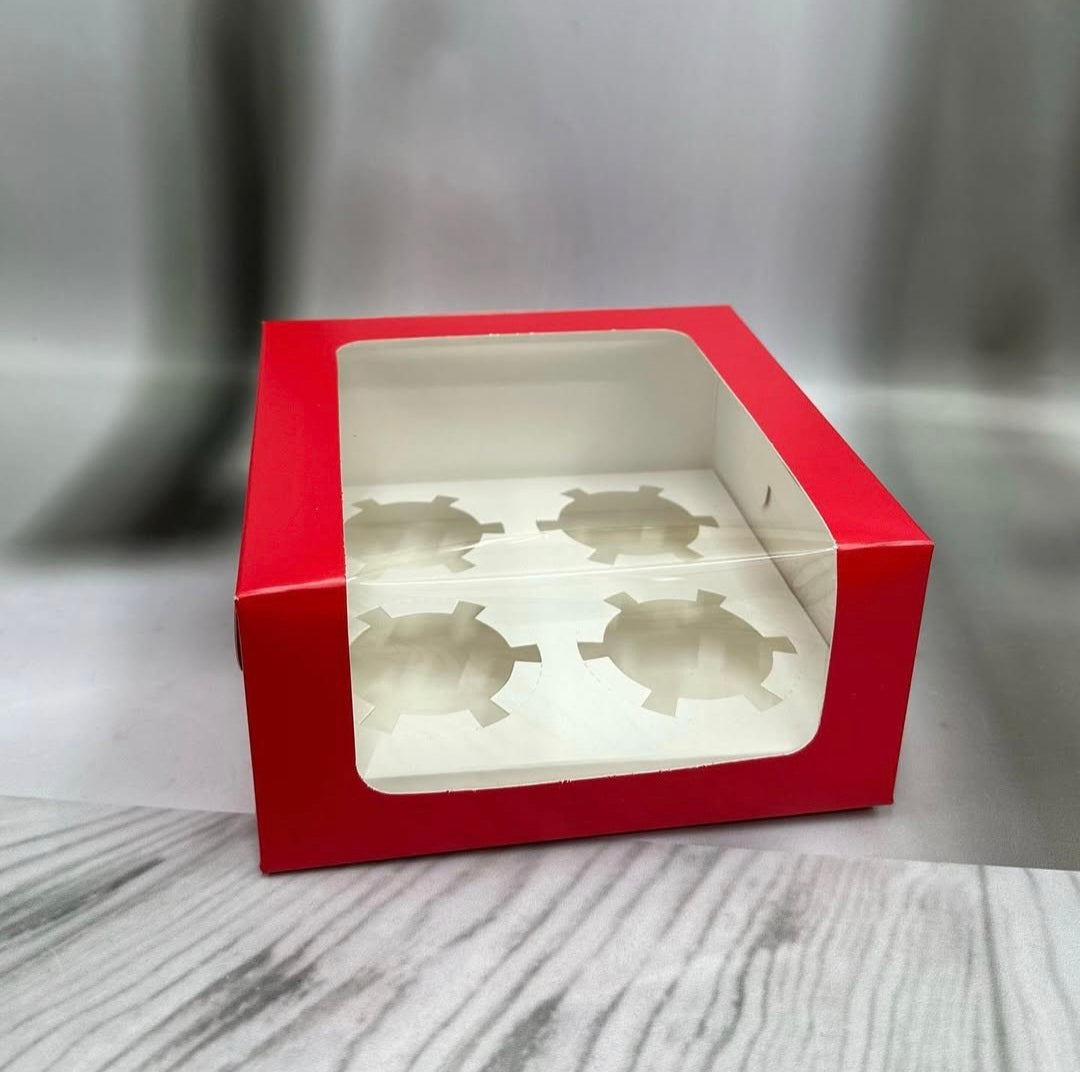 4 Cavity Cupcake Box