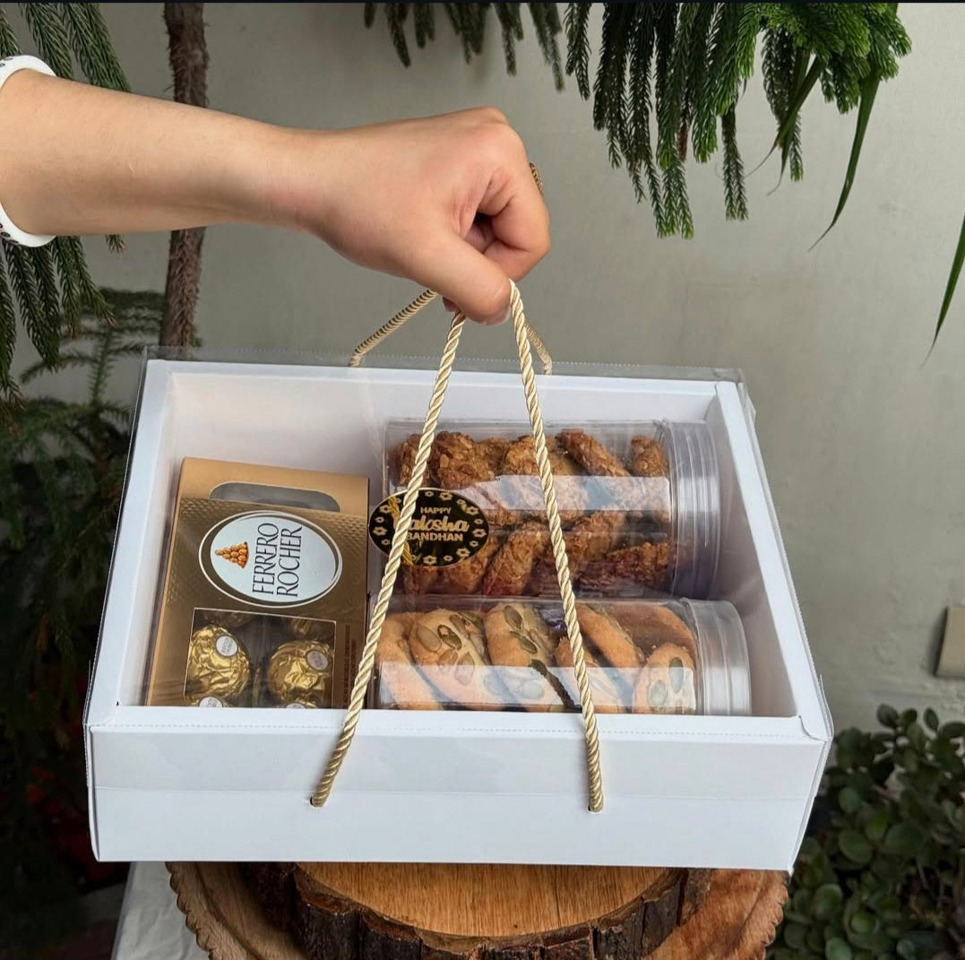 String Hamper Box with Transparent Cover