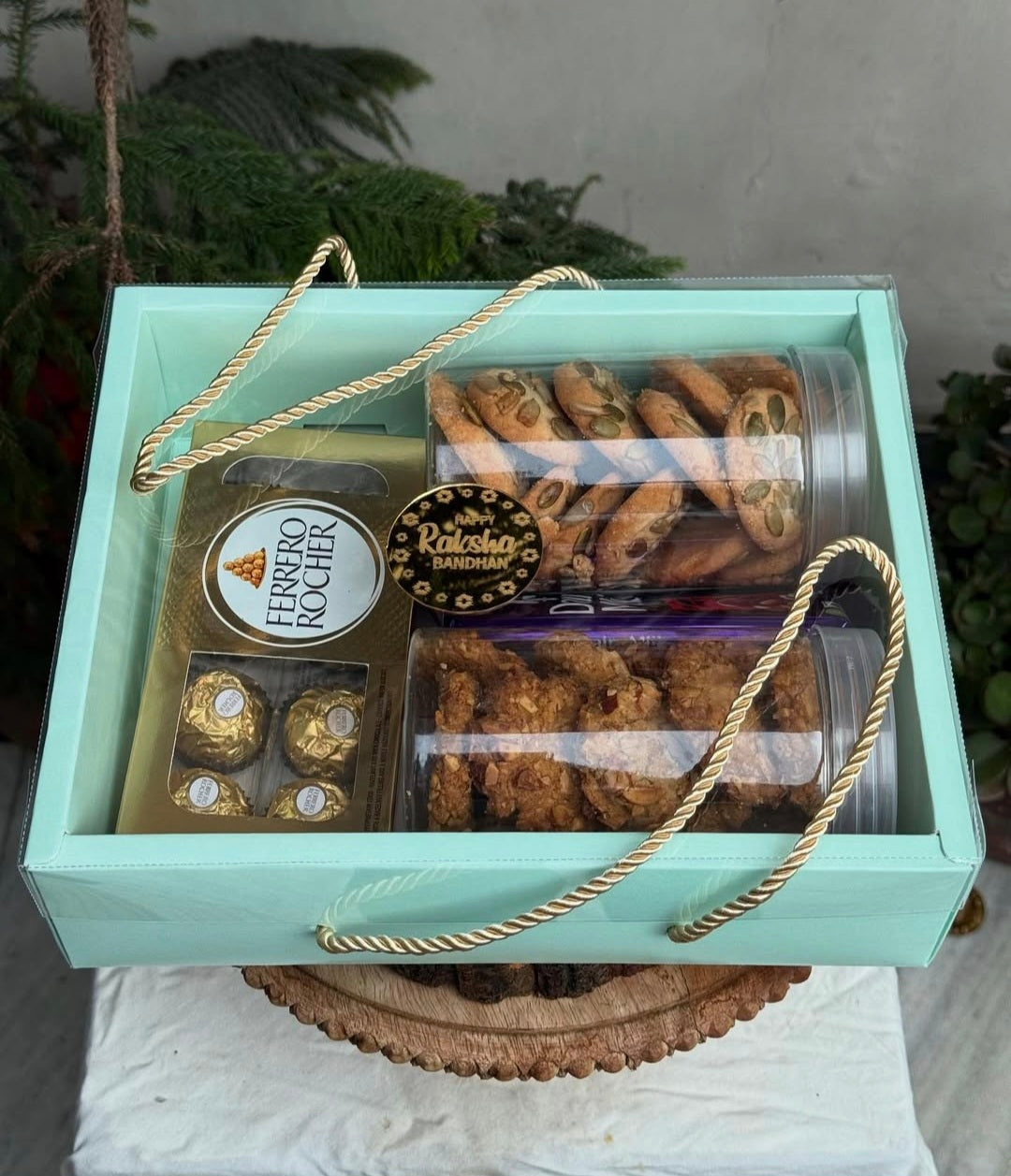 String Hamper Box with Transparent Cover