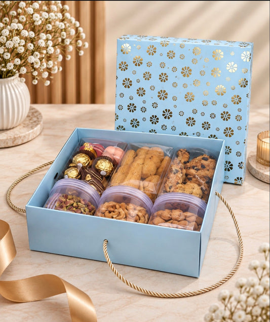 HAMPER BOX WITH GOLDEN FOIL | SIZE 10x10x3.5