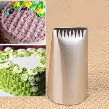 Stainless Steel Basket Weave Icing Piping Cake Nozzle No. 895, 6 Teeth