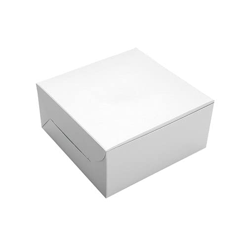 White Cake Box Without Window - 10X10X5 inches(Pack of 10)