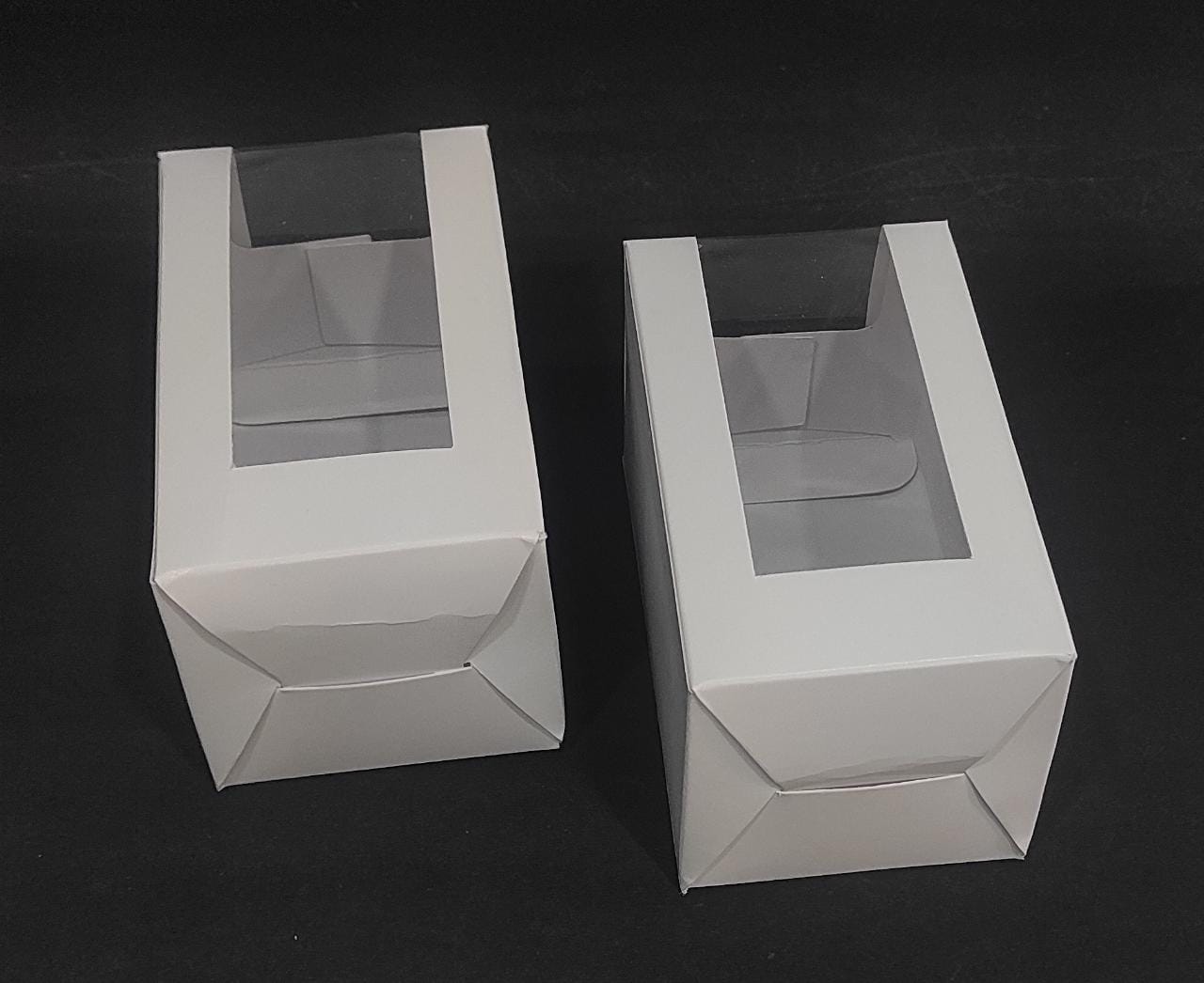 White Big Standup Cookie Boxes With Clear Window(Pack Of 20 Pc)