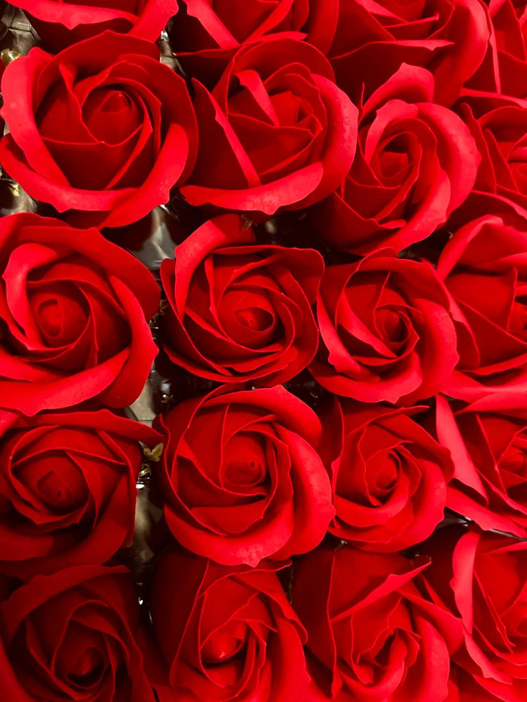 Beautiful Red Color Artificial Soft Roses ( Pack Of 5)