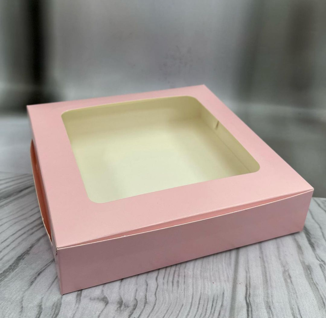 New Beautiful Pink Color 9 Pc Brownie Window Box