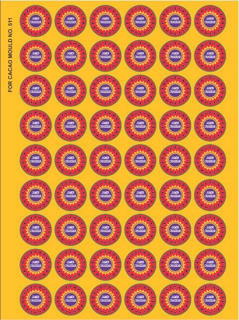 Sticker - Cacao 511 (Jamin Chakkar Cracker Mould) Pack of 1 Sheets