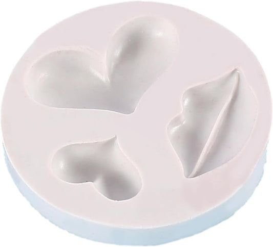 Lips Heart Shape Fondant/Chocolate Silicone Mould