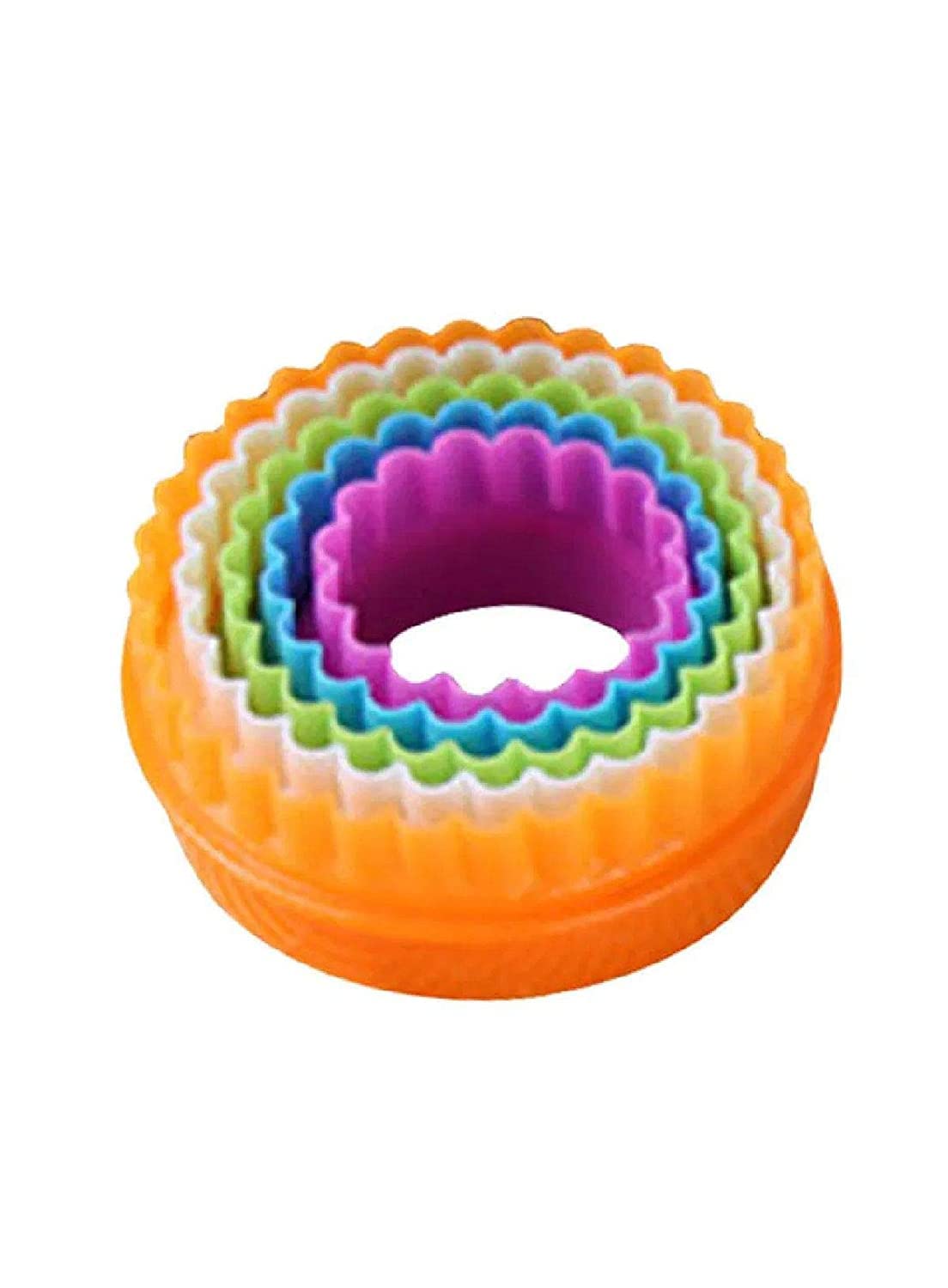 Round Shaped Plastic Cookies Cutter Set of 5