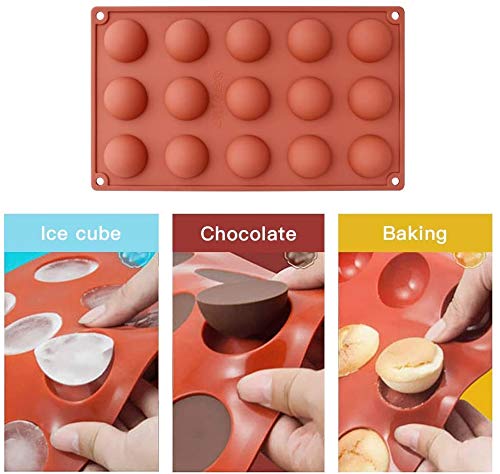 15 Cavity Half Sphere Half Circle Hemisphere Chocolate Mould