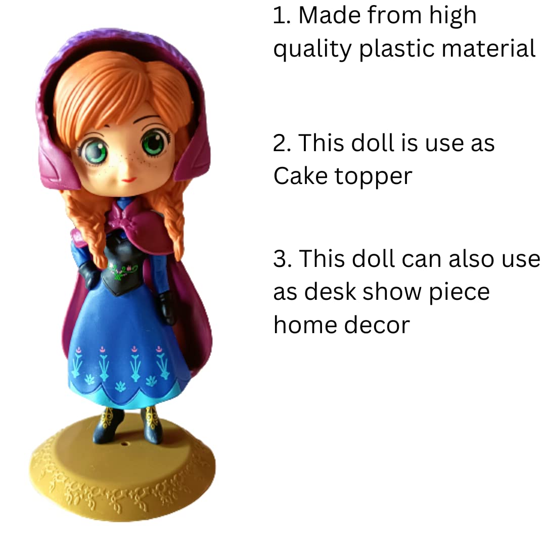 Frozen Theme Anna Doll Toy Cake Topper