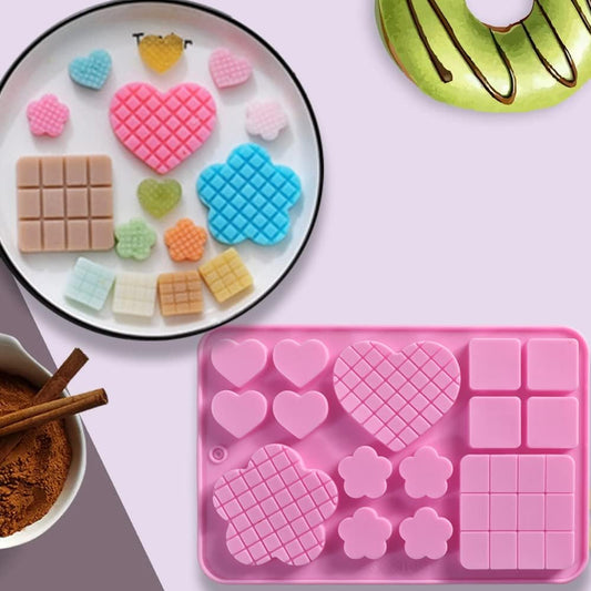 Heart & Flower Shape Molds for Making Chocolate, Candy