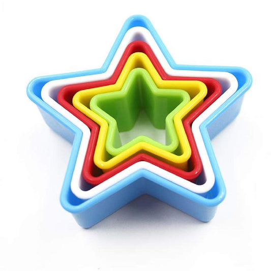Plastic Star Cookie Cutter Set of 5