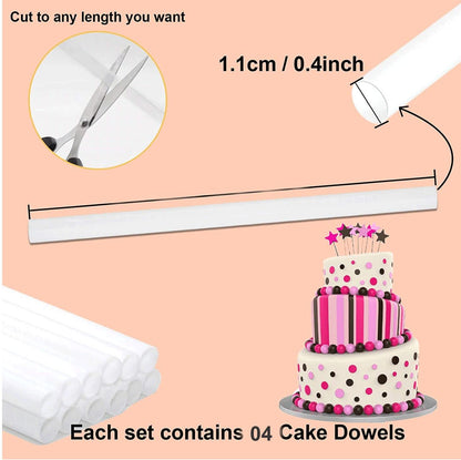 Plastic Cake Dowel (Pack of 8 Pc)