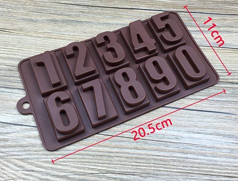 Numeric 0 to 9 Number Blocks Silicon Chocolate Mould