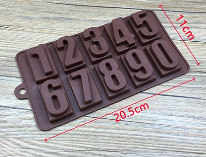 Numeric 0 to 9 Number Blocks Silicon Chocolate Mould