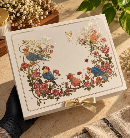 Hamper Box : 10x8x3 (with Gold Foil Detailing)
