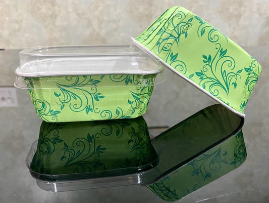 Green Print Mini Loaf with Lid