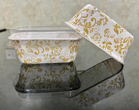 Golden Printed Mini Loaf With Lid