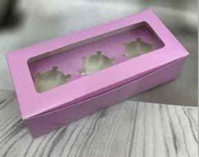 Pastel  Color 3 Cavity Cupcake Box
