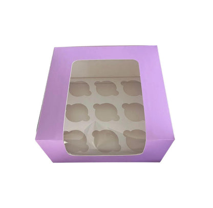 L window 9 Cavity Cupcake Box