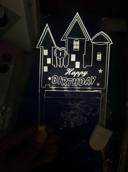Happy Birthday LED Cake Topper