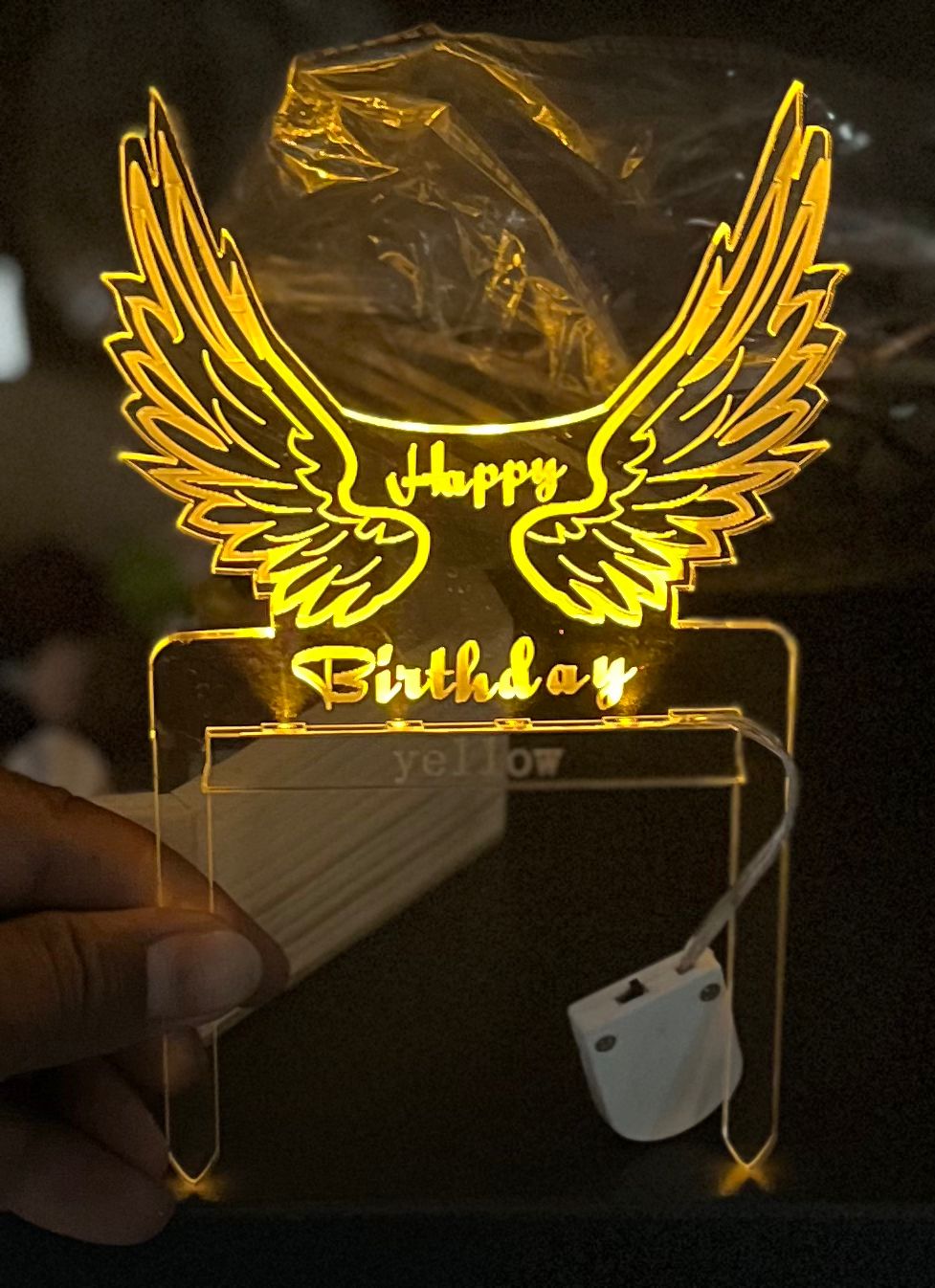 Happy Birthday LED Cake Topper