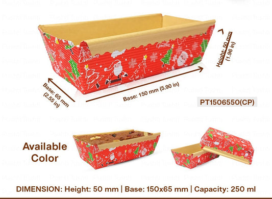 Christmas Print Plum Cake Loaf Mould