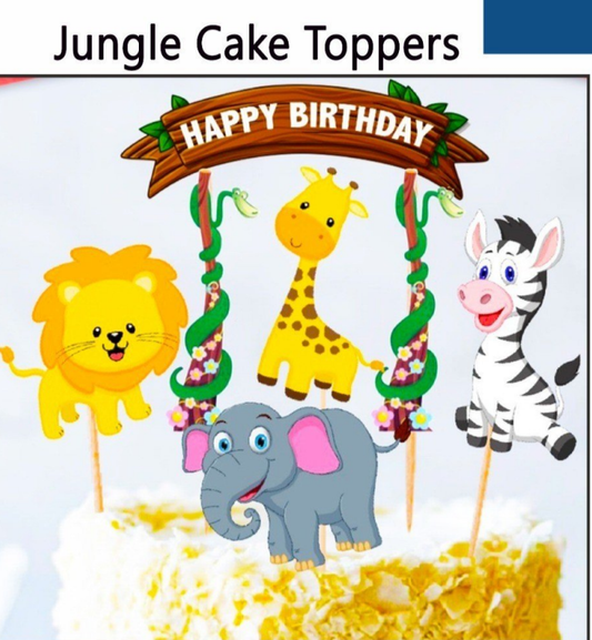 JUNGLE Theme Paper Cake Topper