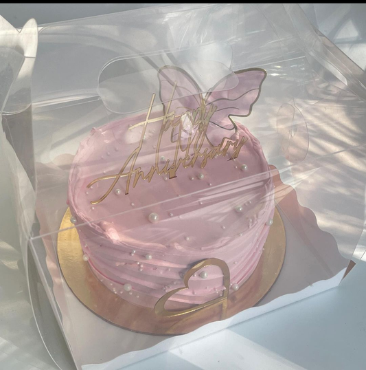 New Transparent Half Kg  Cake Box(Pack of 5 pc)