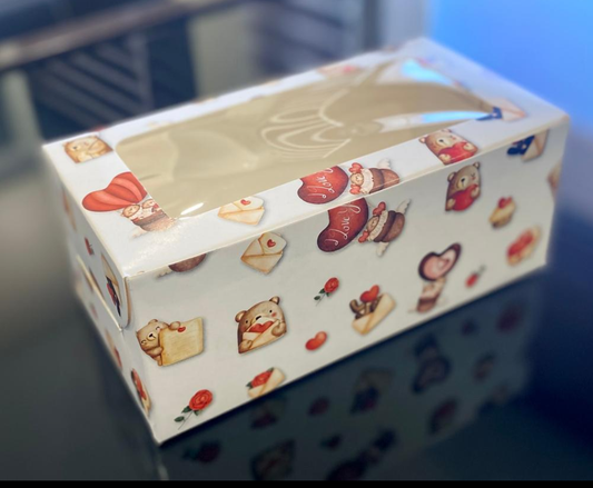 Beautiful  Print  Half Kg Window Tea Cake Box