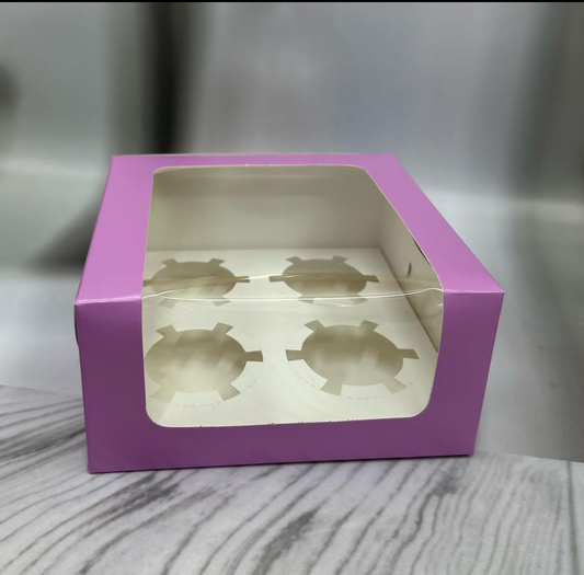 4 Cavity Cupcake Box