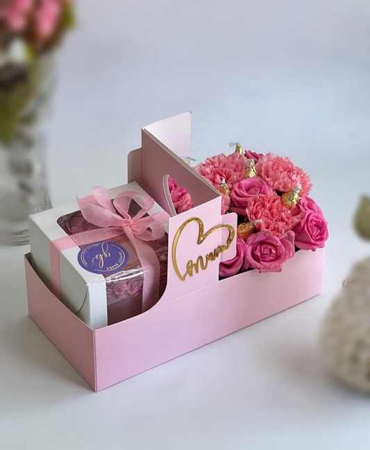 Beautiful Handle Hamper with Mini Cake Box