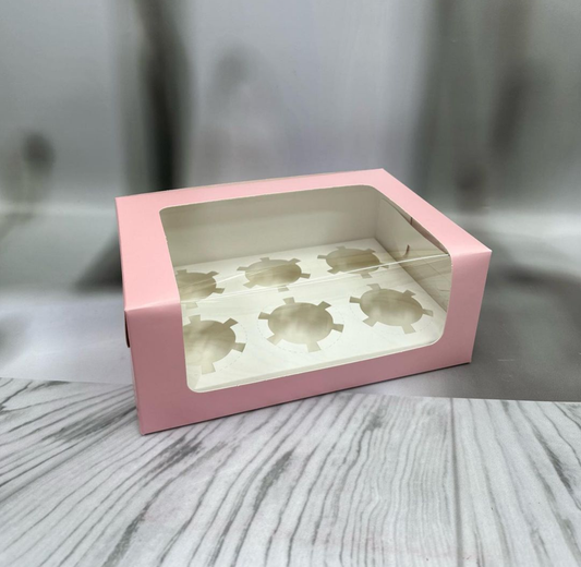 6 Cavity Cupcake Box (Pack of 10 )
