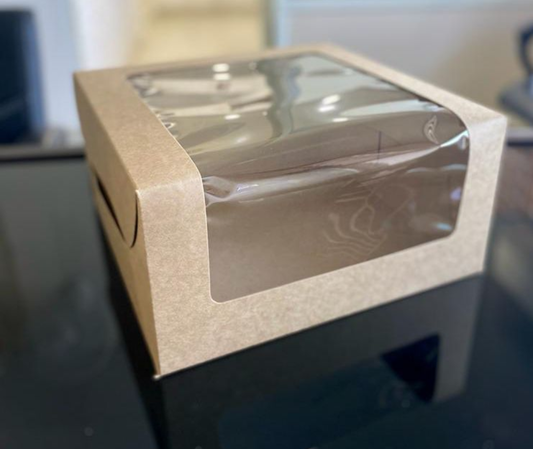 L Shape Window Brown Kraft Paper Box